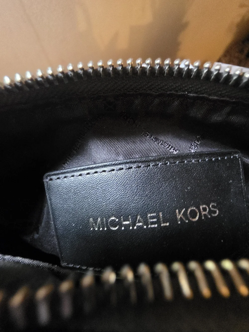 Michael Kors Men’s Gray and Cream Logo Messenger Crossbody